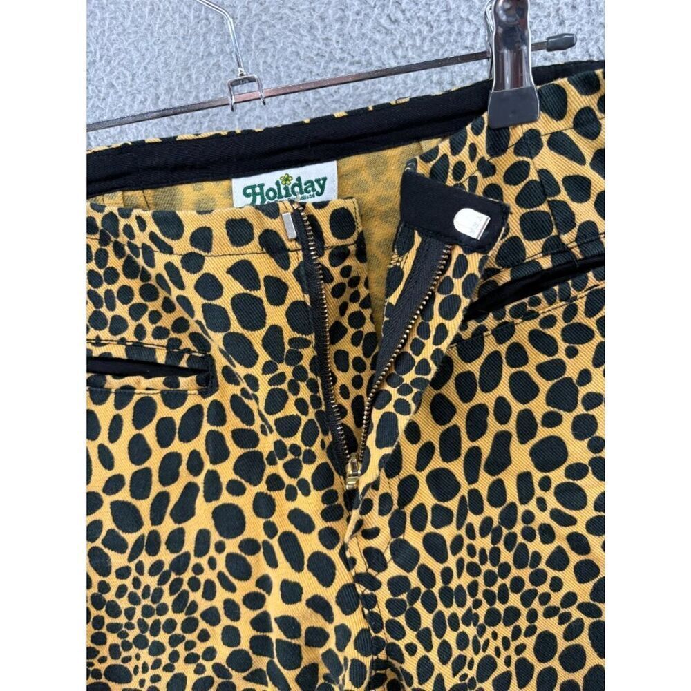 Holiday Emma Mulholland Kokomo Pants Yellow Black Leopard Spot Cotton Size S - Picture 11 of 13